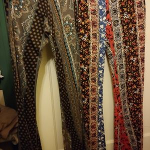 Bell bottomed stretch pants